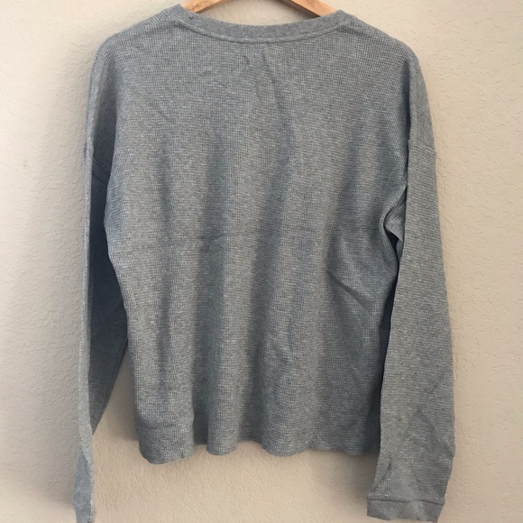 Everlane XXS Black Grey Canvas Waffle Henley Trio - Picture 7 of 10